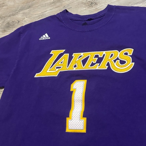 Adidas NBA Los Angeles Lakers #1 Russell Purple T-shirt - Picture 4 of 5